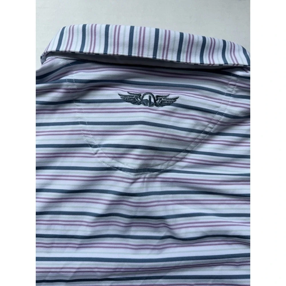 Straight Down Men's Golf Polo Striped Xl - Picture 7 of 7